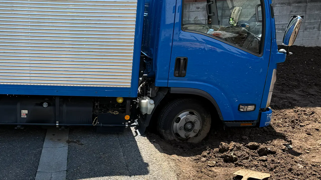 脱輪の引き上げ